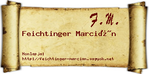 Feichtinger Marcián névjegykártya
